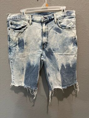 Levi’s 511 distressed bleached out jean shorts men’s Sz 36 GUC